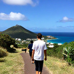 Caribbean Holidays, Saint Barth Walking, A scenic hilltop view across Gustavia harbour and the Caribbean Sea on Saint Barth&eacute;lemy