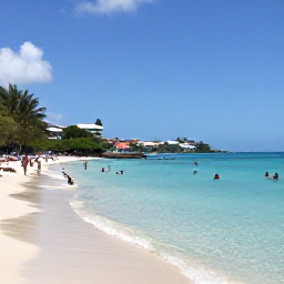 Caribbean Holidays, Saint Barth&eacute;lemy Beaches, Visitors swimming and relaxing on the calm, clear water of a beautiful Saint Barth&eacute;lemy beach