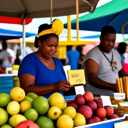 Caribbean Holidays, Saint Barthelemy Culture, Outdoor market in Saint Barth&eacute;lemy with fresh fruit, spices, locally made crafts and friendly vendors under colourful stalls