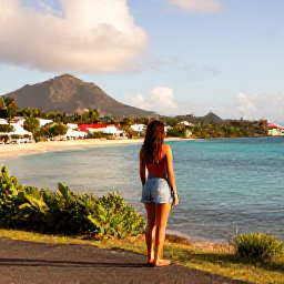 Caribbean Holidays, Saint Barthelemy Culture, Traveller exploring a quiet coastal village and scenic viewpoint on Saint Barth&eacute;lemy in March, with turquoise water and warm sunlight