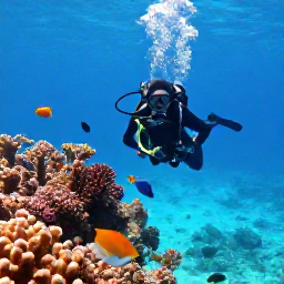 Caribbean Holidays, Saint Barth&eacute;lemy Diving, Scuba divers exploring a colourful coral reef near Saint Barth&eacute;lemy, surrounded by angelfish, parrotfish and clear turquoise water