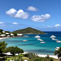 Caribbean Holidays, Saint Barthelemy Instagram Hotspots, A panoramic coastal view of Gustavia harbour in Saint Barthelemy with colourful boats, white yachts and bright Caribbean light