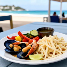 Caribbean Holidays, Saint Barth&eacute;lemy June, Traditional Saint Barth&eacute;lemy meal with fresh seafood, French Caribbean ingredients and a relaxed seaside restaurant setting
