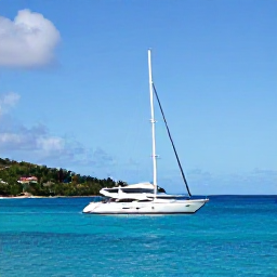 Caribbean Holidays, Saint Barthelemy Luxury, Luxury sailing yacht cruising along the coastline of Saint Barthelemy on a sunny July day