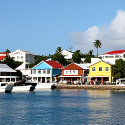Caribbean Holidays, Saint Barthelemy Spa Breaks, Elegant Saint Barthelemy harbour with small boats, colourful buildings and visitors enjoying a relaxed November afternoon