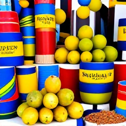 Caribbean Holidays, Saint Kitts Breaks, Colourful Basseterre market stalls displaying tropical fruit, spices and local crafts