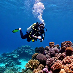 Caribbean Holidays, Saint Kitts Diving, A scuba diver exploring colourful coral reefs and clear blue water off the coast of Saint Kitts