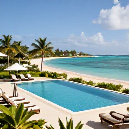 Caribbean Holidays, Saint Kitts Holidays, An elegant all-inclusive beachfront resort on Saint Kitts, with a swimming pool, sun loungers, tropical gardens and a view across the Caribbean Sea
