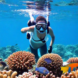 Caribbean Holidays, Saint Kitts Holidays, Visitors snorkelling in clear Caribbean water beside colourful fish and coral near Saint Kitts and Nevis