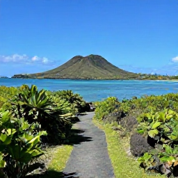 Caribbean Holidays, Saint Kitts Walking, A scenic coastal walking trail on Saint Kitts with turquoise sea, volcanic hills and tropical vegetation under bright Caribbean sunshine