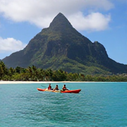 Caribbean Holidays, Saint Lucia Adventure, Kayakers paddling on calm turquoise water along the green coastline of Saint Lucia, with volcanic hills in the background