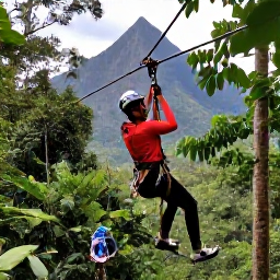 Caribbean Holidays, Saint Lucia Adventures, Zipline adventure through Saint Lucia rainforest with participants above green treetops
