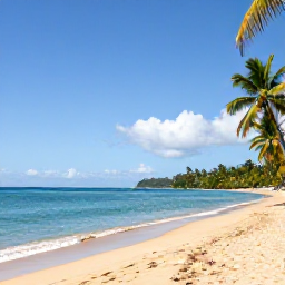 Caribbean Holidays, Saint Lucia Beaches, Sunny Caribbean beach in Saint Lucia in February, with calm turquoise water, soft golden sand and palm trees