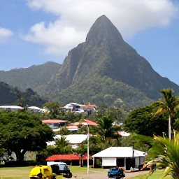 Caribbean Holidays, Saint Lucia Culture, Scenic view of Soufriere and the Pitons with a small historic village, tropical hills and visitors exploring Saint Lucian heritage