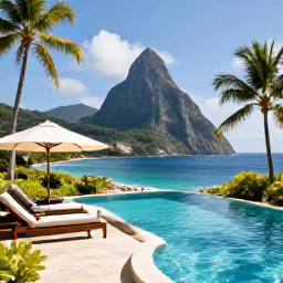 Caribbean Holidays, Saint Lucia Honeymoons, Luxury honeymoon suite in Saint Lucia with private plunge pool, ocean view and tropical garden