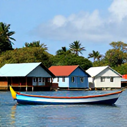 Caribbean Holidays, Saint Lucia Instagram, Colourful fishing boats and traditional wooden houses along the waterfront in Castries, Saint Lucia, photographed in bright daylight