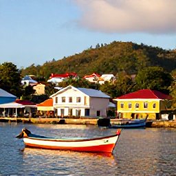 Caribbean Holidays, Saint Lucia Instagram, Colourful fishing boats and waterfront buildings in Castries, Saint Lucia, photographed in warm afternoon sunshine