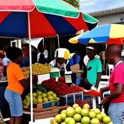 Caribbean Holidays, Saint Lucia Instagram, Colourful local market in Castries, Saint Lucia, with tropical fruit, spices, crafts and friendly shoppers in natural daylight