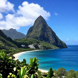 Caribbean Holidays, Saint Lucia Instagram, Dramatic view of Saint Lucia's twin Pitons rising beside the turquoise Caribbean Sea, green slopes and clear foreground
