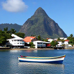 Caribbean Holidays, Saint Lucia Instagram Hotspots, Colourful fishing boats and waterfront buildings in the town of Soufri&egrave;re, Saint Lucia