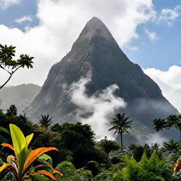 Caribbean Holidays, Saint Lucia Instagram Hotspots, Steaming volcanic landscape and lush tropical greenery at Sulphur Springs in Saint Lucia