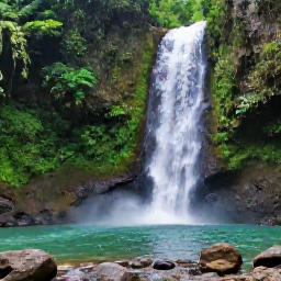 Caribbean Holidays, Saint Lucia Instagram, Lush Saint Lucia rainforest waterfall surrounded by tropical plants, rocks and clear pool, natural daylight