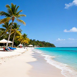 Caribbean Holidays, Saint Lucia January, A sunny Saint Lucia beach in January with turquoise Caribbean water, palm trees, and a relaxed all-inclusive resort atmosphere