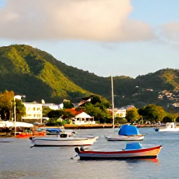 Caribbean Holidays, Saint Lucia Multi-Country, A bright April scene at Castries harbour in Saint Lucia, with colourful boats, green hills and warm Caribbean sunshine