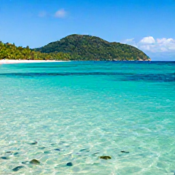 Caribbean Holidays, Saint Lucia Nature, A quiet Saint Lucia beach with clear turquoise water, colourful fish visible near the shore and green hills in the background