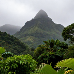 Caribbean Holidays, Saint Lucia Nature, Lush Saint Lucia rainforest after a light October shower, with emerald hills, tropical plants and mist around the Pitons