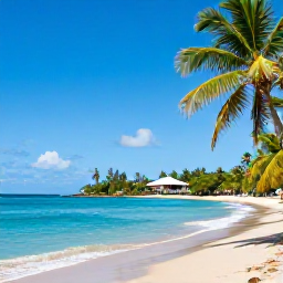Caribbean Holidays, Saint Lucia October, A sunny Saint Lucia beach in October with calm turquoise water, palm trees and a relaxed all-inclusive resort atmosphere