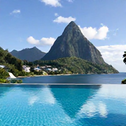 Caribbean Holidays, Saint Lucia October, An elegant all-inclusive resort in Saint Lucia with an infinity pool overlooking the Caribbean Sea and lush green hills