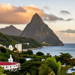 Caribbean Holidays, Saint Lucia September, Historic Morne Fortune overlooking Castries, with tropical hills, sea views and a warm late-summer sky