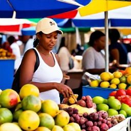 Caribbean Holidays, Saint Lucia Solo, A lone traveller exploring a colourful Saint Lucian market, with fresh tropical fruit, spices and friendly local vendors