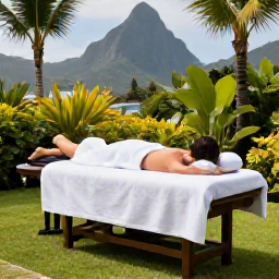 Caribbean Holidays, Saint Lucia Solo Holidays, Peaceful solo traveller enjoying a spa treatment and tropical garden setting at a Saint Lucia resort