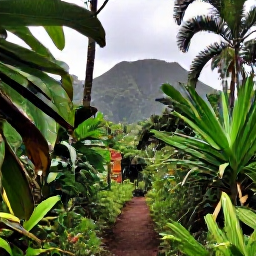 Caribbean Holidays, Saint Lucia Walking, A scenic rainforest trail in Saint Lucia during June, with lush green plants, volcanic hills and soft tropical light