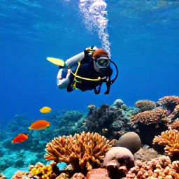 Caribbean Holidays, Saint Martin Scuba Diving, Colourful coral reef and tropical fish beneath clear Caribbean water near Saint Martin