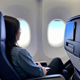 Caribbean Holidays, Saint Vincent Business Class, Business class passenger relaxing in a comfortable aircraft cabin while flying towards the Caribbean