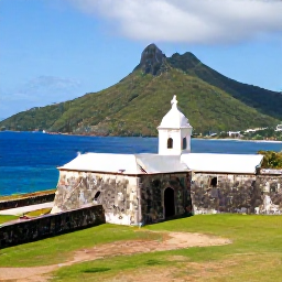 Caribbean Holidays, Saint Vincent Culture, Historic Fort Charlotte overlooking the sea and green hills of Saint Vincent