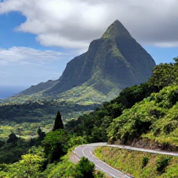 Caribbean Holidays, Saint Vincent Instagram, Scenic overlook of the winding road through lush rainforest and volcanic landscape on Saint Vincent, with dramatic mountain scenery and tropical foliage
