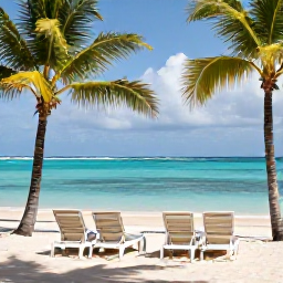 Caribbean Holidays, September Adults Only, Adults-only Caribbean resort beside a calm turquoise sea, palm-fringed beach, comfortable sun loungers and relaxed September sunshine