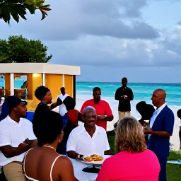 Caribbean Holidays, September Adventures, A lively evening in Barbados with local food, music and friendly visitors at an outdoor coastal gathering