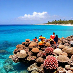 Caribbean Holidays, September Adventures, Visitors snorkelling above a colourful coral reef in clear Caribbean water beside the Barbados coastline