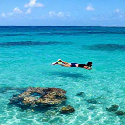 Caribbean Holidays, September Beaches, A snorkeller exploring clear shallow Caribbean water near a Saint Kitts beach, with colourful fish and coral visible below
