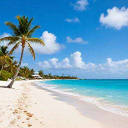 Caribbean Holidays, September Beaches, An inviting Saint Barth&eacute;lemy beach in September, with turquoise water, soft white sand and a few palm trees beneath a bright tropical sky