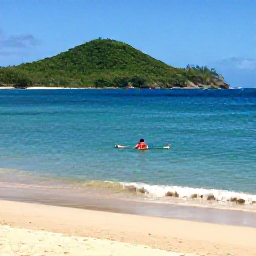 Caribbean Holidays, September Beaches, Traveller swimming in calm Caribbean sea at a sheltered Antigua beach, with bright sand and green hills in the background