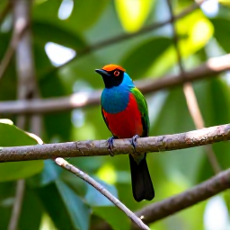 Caribbean Holidays, September Birdwatching, Colourful Caribbean birds perched in lush rainforest foliage during a warm September morning
