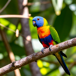 Caribbean Holidays, September Birdwatching, Colourful Saint Vincent parrot perched in lush rainforest foliage on Saint Vincent, Caribbean