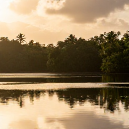 Caribbean Holidays, September Birdwatching, Quiet salt pond and mangrove habitat with wading birds at sunrise in Sint Maarten