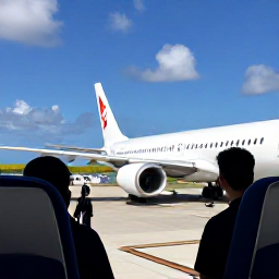 Caribbean Holidays, September Business Class, Business class passenger arriving at a bright Caribbean airport and beginning a relaxed island holiday